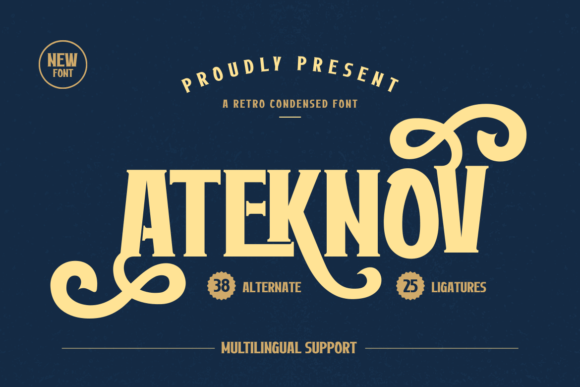 Ateknov: A Refined Retro Serif for Thoughtful Branding