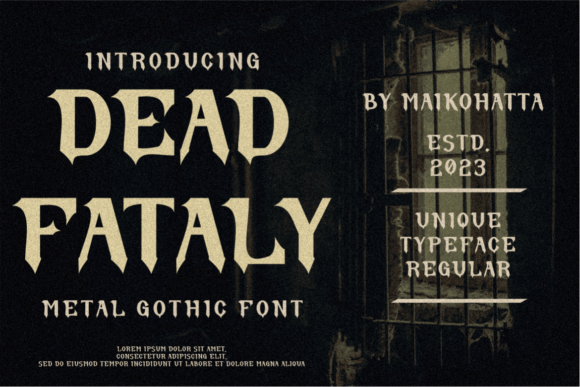 Dead Fataly: A Bold Blackletter Font for Striking Brand Identity
