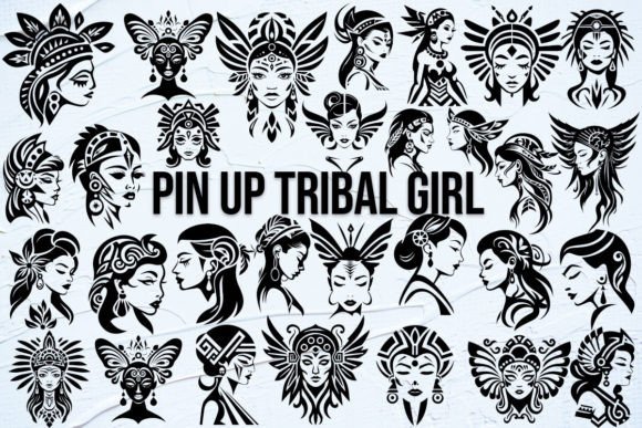 Pin-up Tribal Girl: A Bold Dingbats Font for Scroll-Stopping Campaigns
