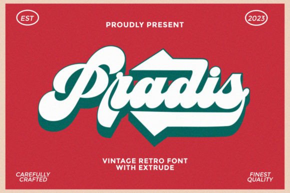 Pradis: A Vintage Retro Font That Elevates Your Handmade Brand