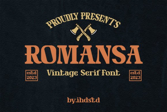 Romansa Vintage: A Bold Serif Font for Campaign Headlines