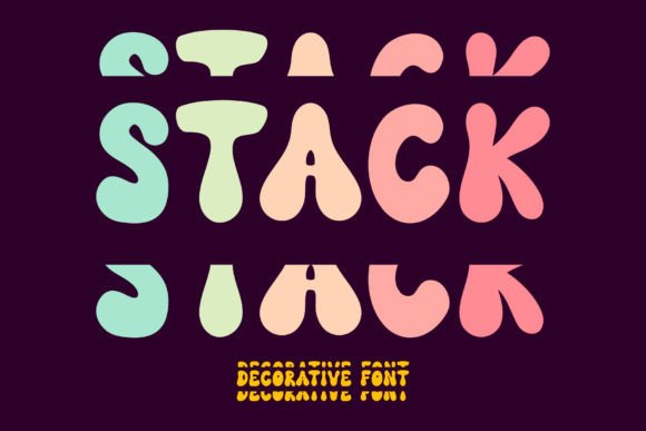 Stack Font: Retro Groovy Charm for Handmade Labels & Invitations