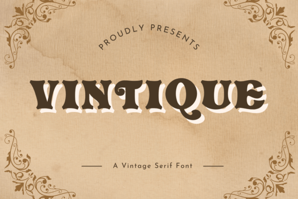 Vintique: A Refined Slab Serif Font for Digital Branding