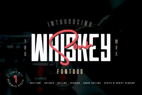 Whiskey Sour Font Duo for Handmade Labels & Vintage-Inspired Designs