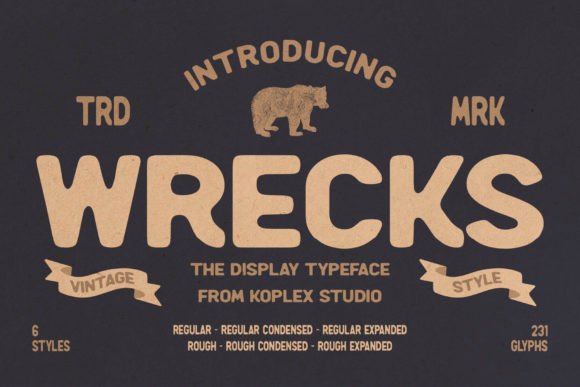 Wrecks – Vintage: A Serif-Free Typeface with Soul